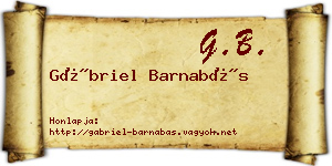 Gábriel Barnabás névjegykártya