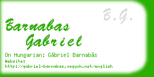 barnabas gabriel business card